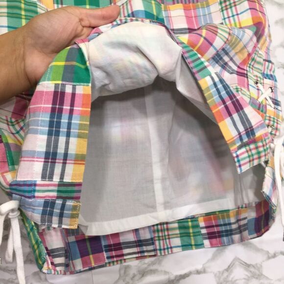 NWOT TALBOTS MULTI COLOR MADRAS PATCHWORK PENCIL SKIRT‎ 2 BOHO CHIC CONTEMPORARY - Picture 6 of 14